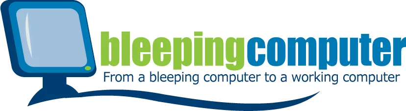 BleepingComputer 官方横条 logo（同图转正作封面·828×226）